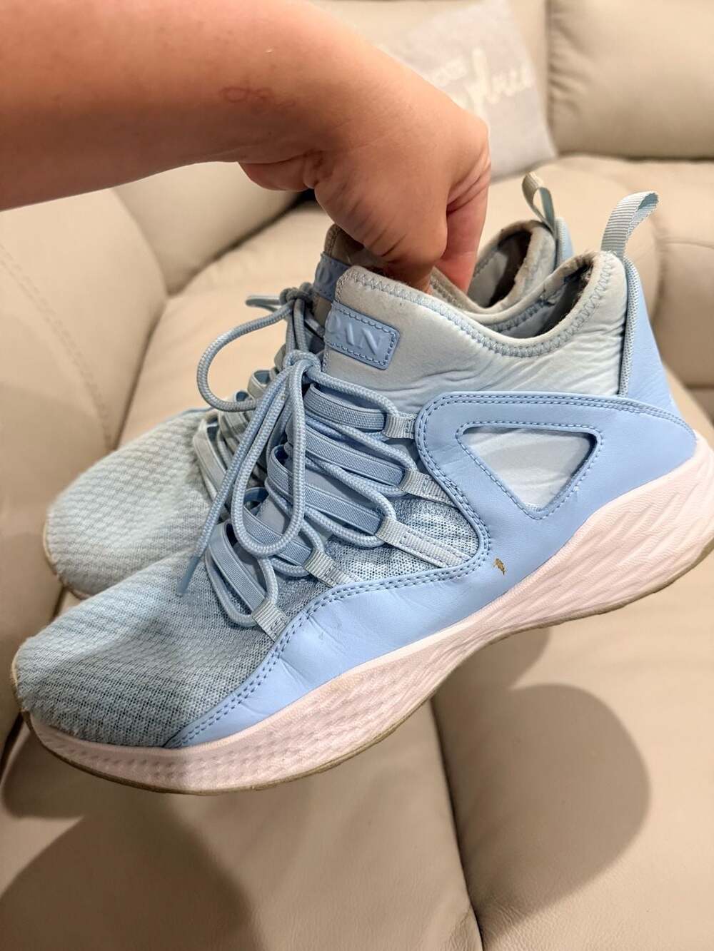 Jordan Formula 23 Size 10.5 Ice Blue Wolf Grey Sneakers